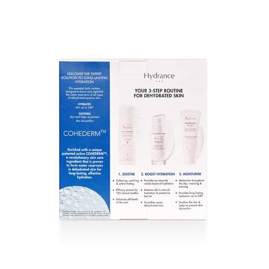 Avène Hydrance Rehydrating Routine Kit Sprint Water + Hydrance Intense Serum + Hydrance Rich Cream