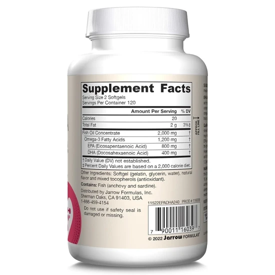 Jarrow Formulas EPA-DHA Balance 240 Softgels
