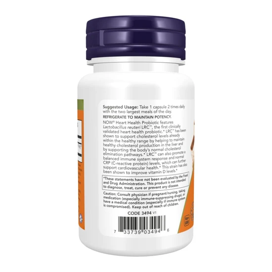 NOW Foods Clinical Heart Health Probiotic 60 Capsules