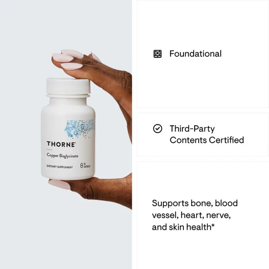 Thorne Copper Bisglycinate Capsules 60 Capsules