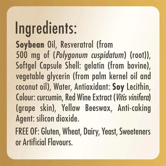 Solgar Resveratrol 250mg Softgels 30 Softgels