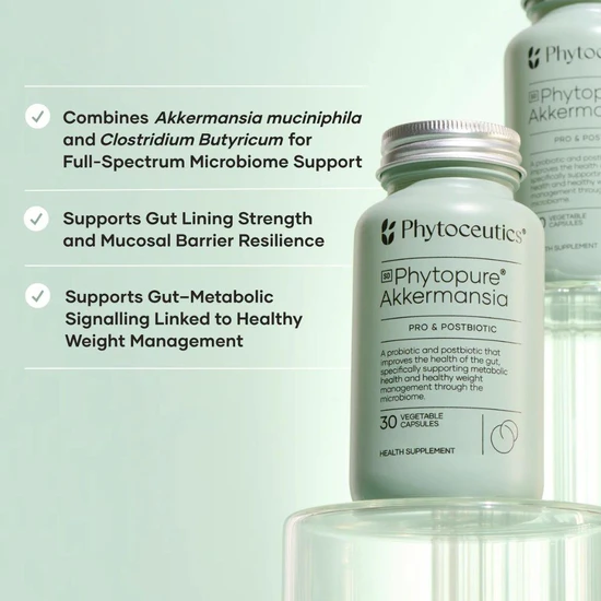 Phytoceutics Phytopure Akkermansia Pro & Postbiotic Capsules 30 Capsules