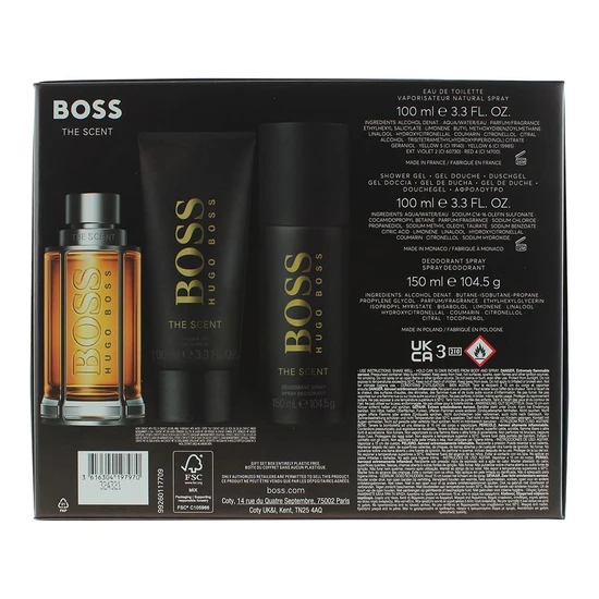 Hugo Boss The Scent Eau De Toilette Shower Gel + Deodorant Spray Gift Set 100ml