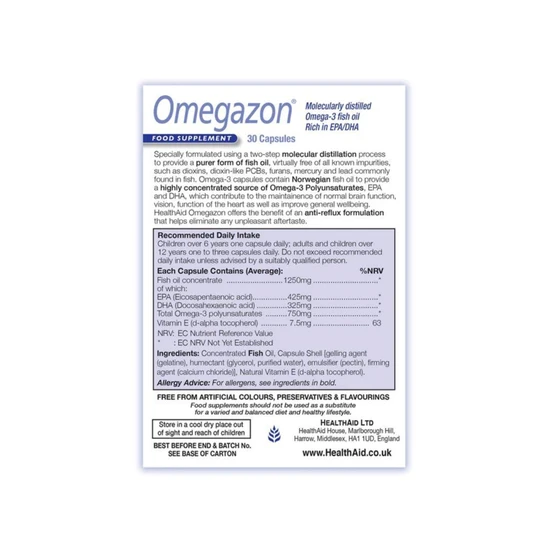 Health Aid Omegazon Capsules 30 Capsules