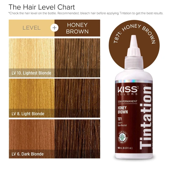 Kiss Colours Tintation Semi Permanent Honey Brown T871