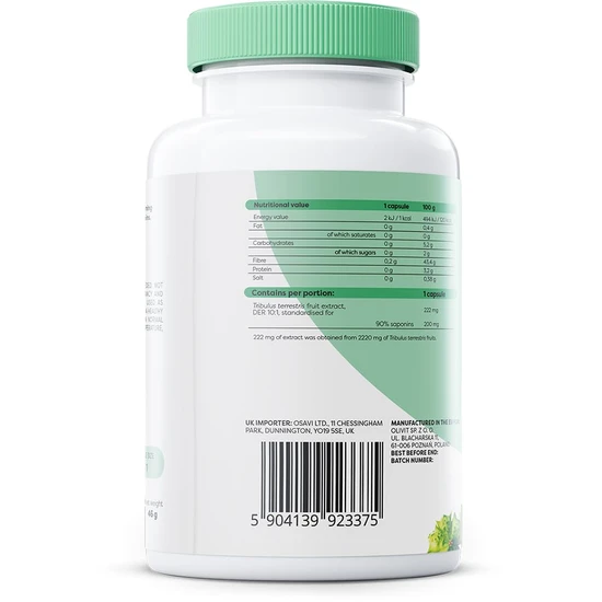 Osavi Tribulus Terrestris Saponins 200mg Capsules 120 Capsules