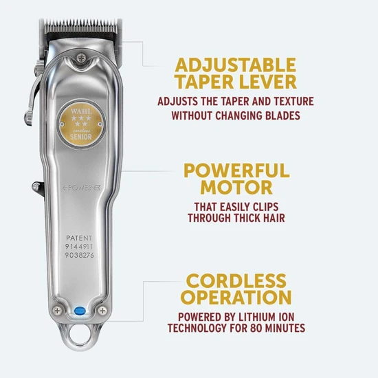 Wahl Cordless Senior Metal Limited Edition Clipper Kit