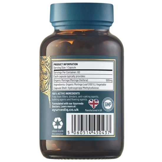 Ayurvediq Wellness Organic Moringa Capsules 60 Capsules