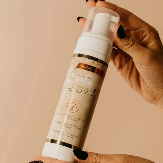 Lusso Tan Tinted Self Tanning Mousse Dark
