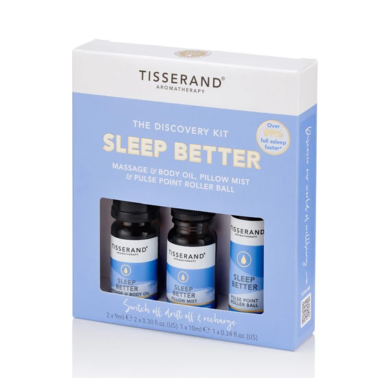 Tisserand Aromatherapy Sleep Better Discovery Kit 9ml Body Oil, 9ml Pillow Mist & 10ml Rollerball