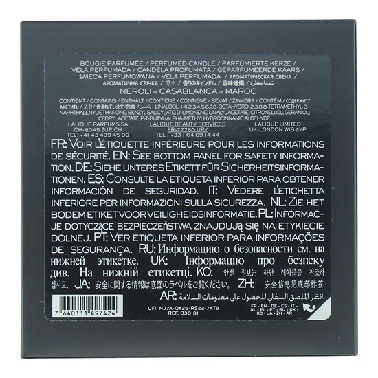 Lalique Neroli Casablanca Maroc Candle 190g