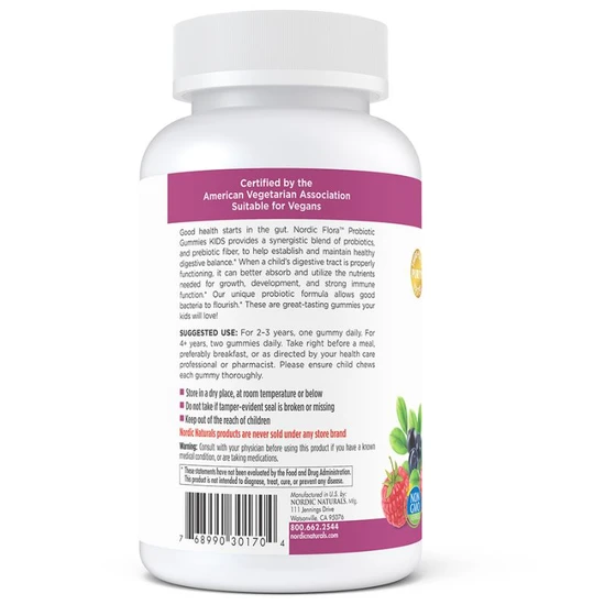 Nordic Naturals Probiotic Kids Merry Berry Punch Gummies 60 Gummies