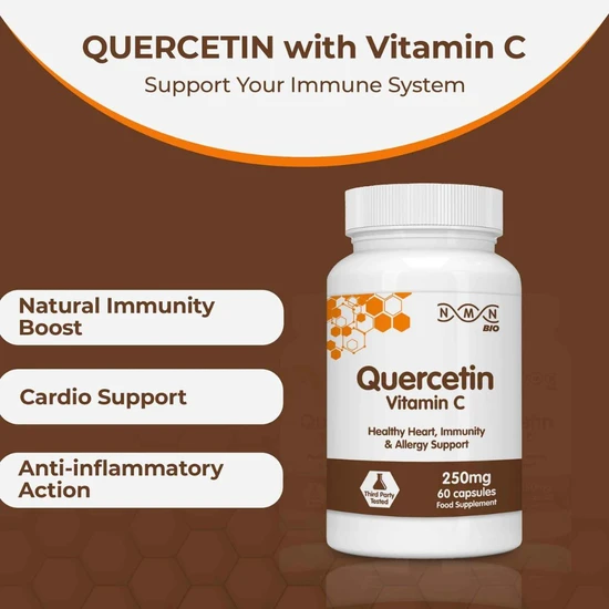 NMN Bio Quercetin 250mg With Vitamin C Capsules 60 Capsules