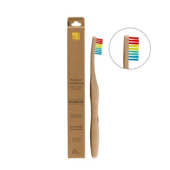 Dr Botanicals Bamboo Toothbrush Rainbow Twin Value Savings Pack