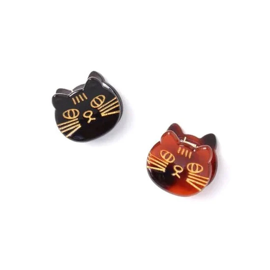 Molly And Rose Card Of 2 Cat Shaped Mini Clamps