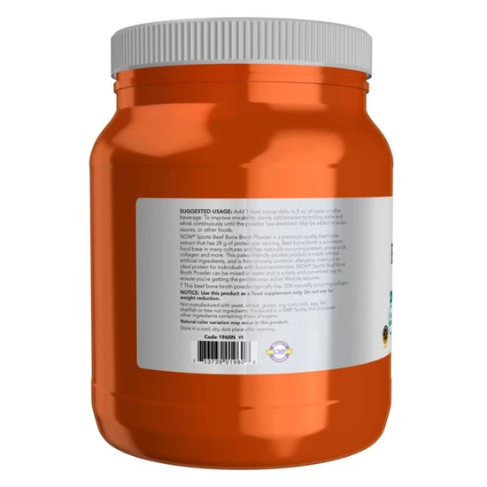 NOW Foods Bone Broth Beef Powder 544g