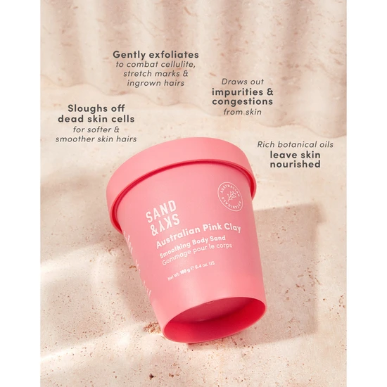 Sand & Sky Australian Pink Clay Smoothing Body Sand 180ml