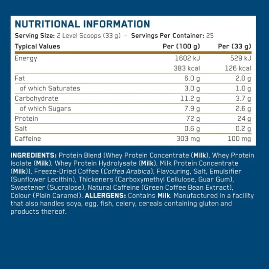 Applied Nutrition Critical Whey Caramel Latte 825g