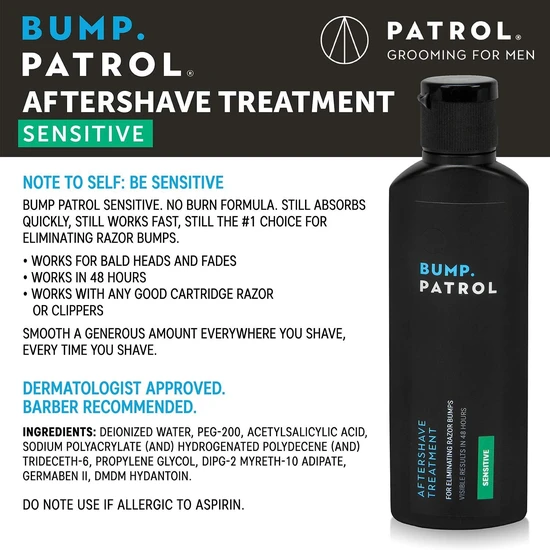 Bump Patrol Sensitive Strength Aftershave 2oz