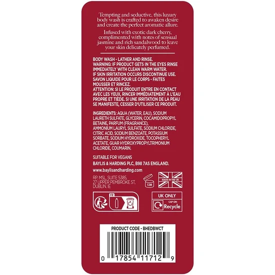 Baylis & Harding Cherry Temptation Luxury Body Wash 400ml