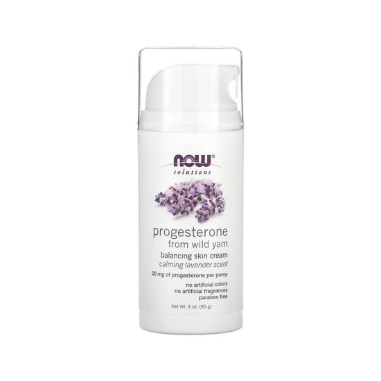 NOW Foods Natural Progesterone Balancing Skin Cream With Lavender 85g