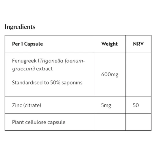 Viridian Fenugreek Extract Capsules 30 Capsules