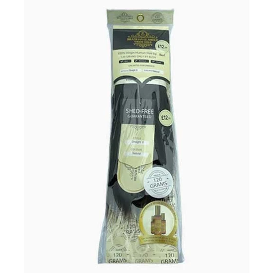 Rush Brazilian Glamour Virgin Gold Human Hair Straight Weave 18 / Natural