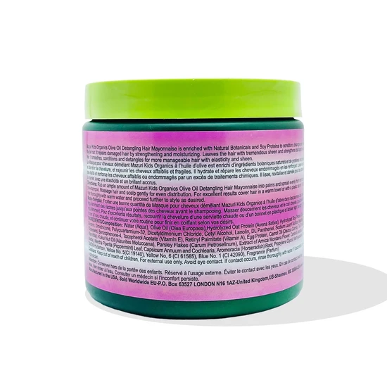 Mazuri Kids Olive Oil Detangling Hair Mayonnaise Masque 455 g