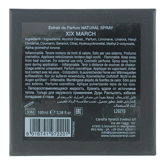Tiziana Terenzi XIX March Extrait De Parfum 100ml