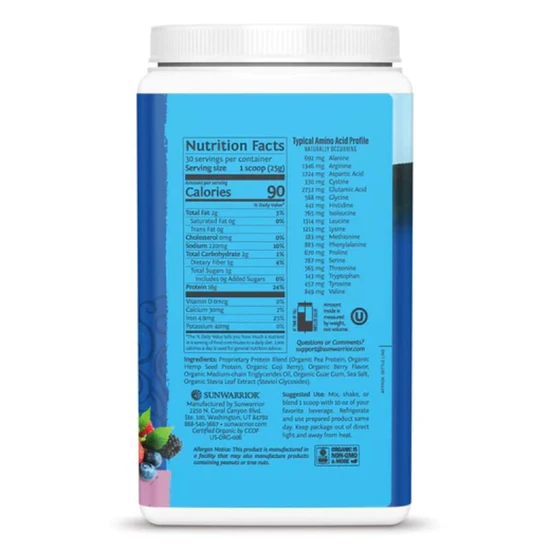 SunWarrior Protein Warrior Blend Berry 750g