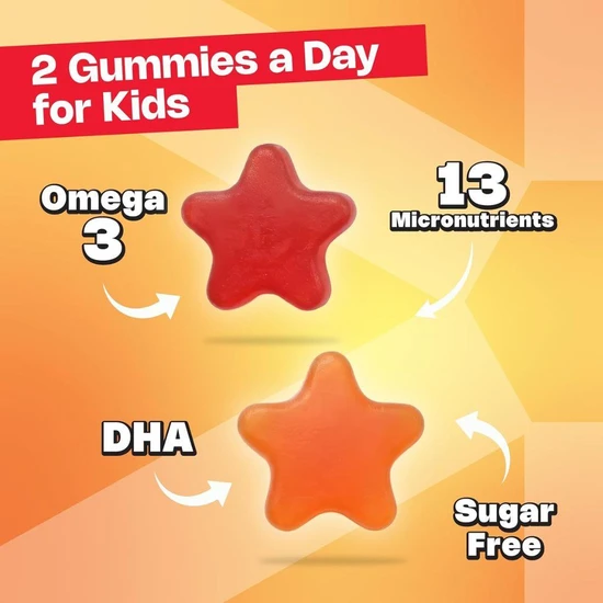 Nutriburst Kids Star Squad Omega Gummies 60 Gummies