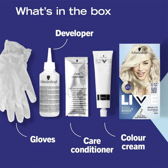 Schwarzkopf Live Colour Intense Permanent Colour 00A Absolute Platinum