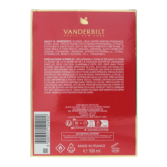 Gloria Vanderbilt In Red Eau De Parfum 100ml
