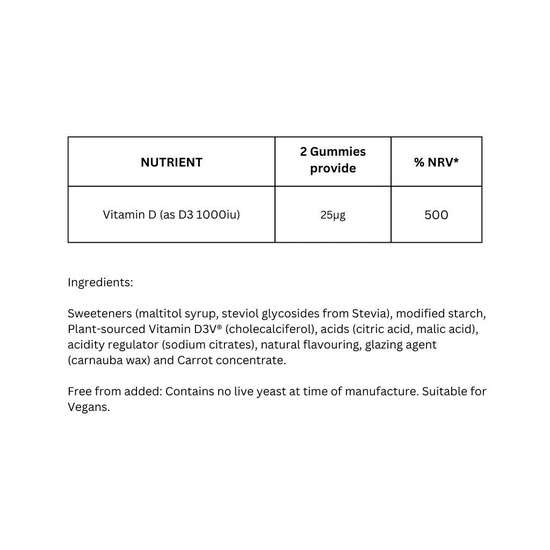 Wild Nutrition Food Grown Vitamin D Gummies 60 Gummies