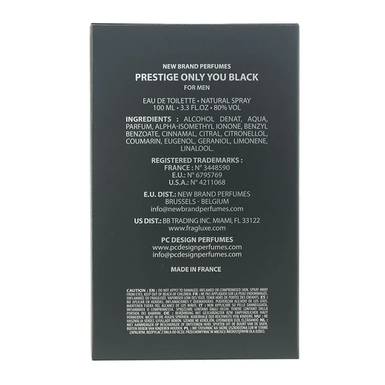 New Brand Prestige Only You Black Eau De Toilette 100ml