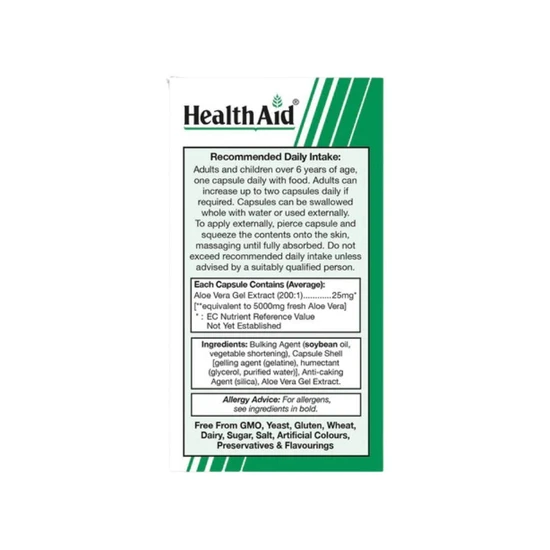 Health Aid Aloe Vera 5000mg Capsules 30 Capsules