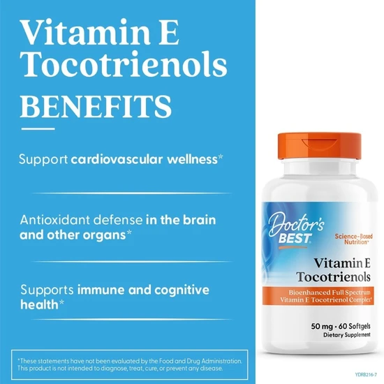 Doctor's Best Tocotrienols 50mg 60 Softgels