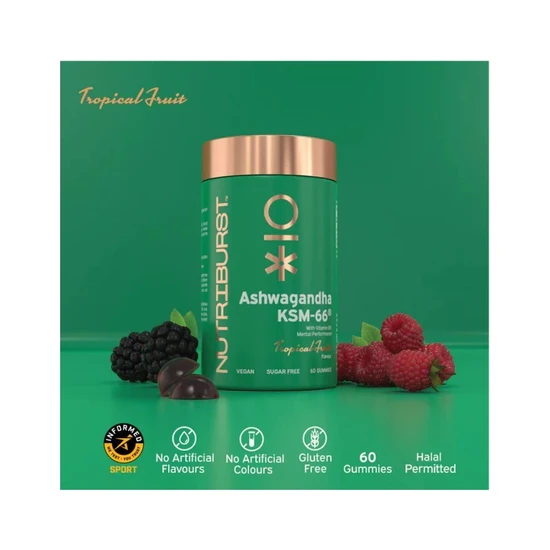Nutriburst Ashwagandha KSM-66 Gummies 60 Gummies