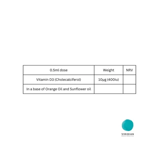 Viridian viridiKid Vitamin D3 Drops 400iu 30ml