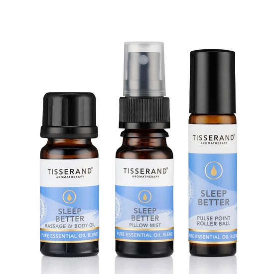 Tisserand Aromatherapy Sleep Better Discovery Kit 9ml Body Oil, 9ml Pillow Mist & 10ml Rollerball