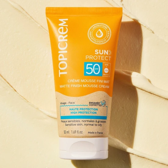 Topicrem Sun Protect Matte Finish Mousse Cream SPF 50 50ml
