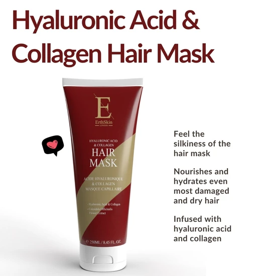 Erth Skin London Hyaluronic Acid & Collagen Hair Mask 250ml