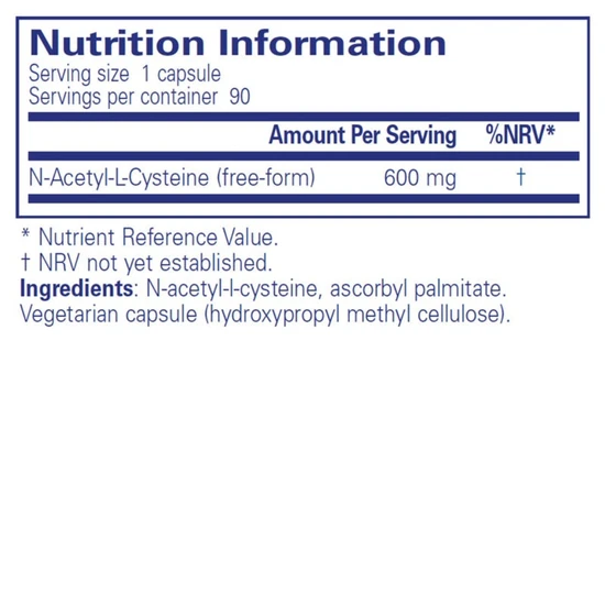 Pure Encapsulations NAC 600mg Capsules 90 Capsules