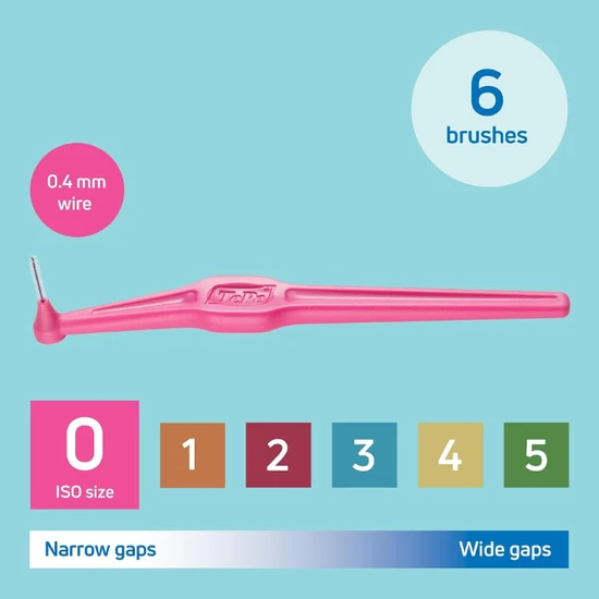 Tepe Angle Pink Interdental Brushes 0.4Mm