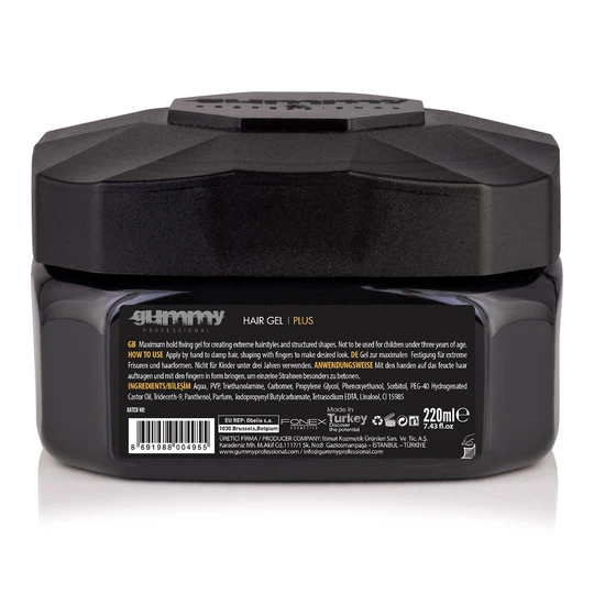 Gummy Hair Gel Plus Maximum Hold & Extreme Look Styling Wax 220ml