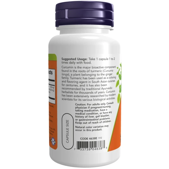 NOW Foods Curcumin Capsules 60 Capsules