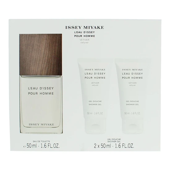 Issey Miyake L'Eau d'Issey Pour Homme Vetiver Gift Set 50ml & 2 x 50ml Shower Gel