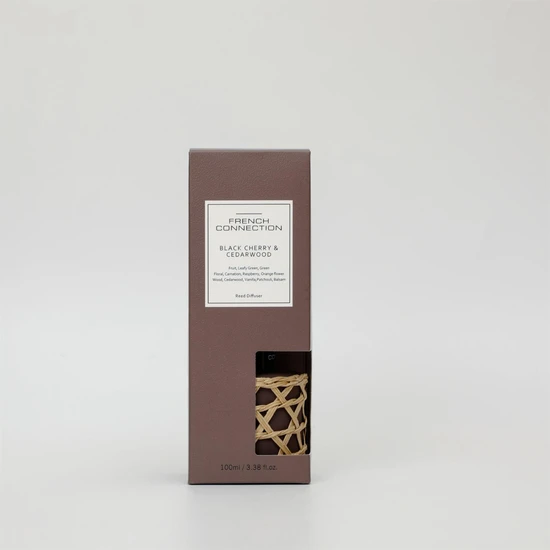 French Connection Bamboo Collection Black Cherry & Cedarwood Reed Diffuser 100ml