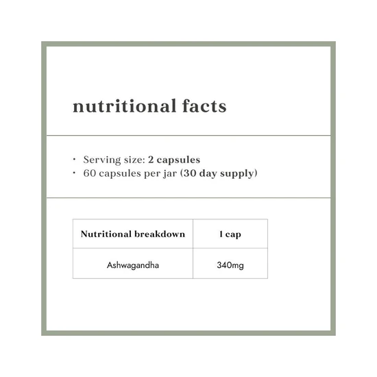 Fushi Organic Ashwagandha Capsules 60 Capsules