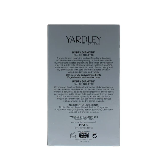 Yardley Poppy Diamond Eau De Toilette 50ml